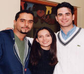 Leila with screen brothers Michael Greco and Marc Bannerman