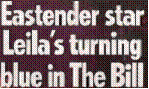 Eastenders star turning blue in the bill